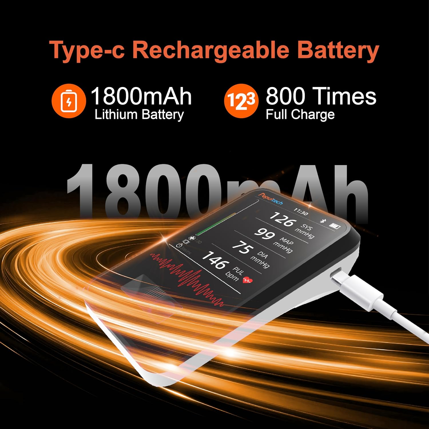 Veterinary Blood Pressure Monitor, Automatic Digital BP Machine for Dogs Cat,Silent Operation Feline Blood Pressure Monitor,3.5 Inch LCD Screen and 1000 Sets Data Memory,One Button Operation image number 6