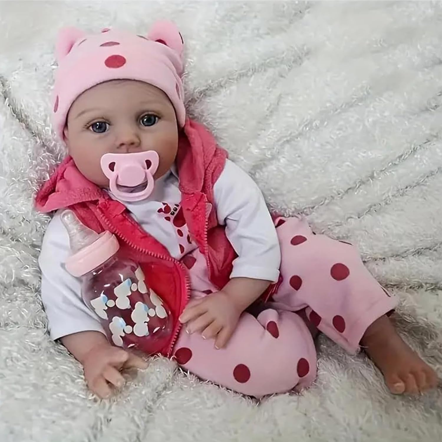 Reborn Baby Dolls Girl 22-Inch Realistic-Newborn Baby Dolls with Weighted Soft Cloth Body, Real Life Cute Reborn Dolls with Gift Box for Kids Age 3+ image number 1