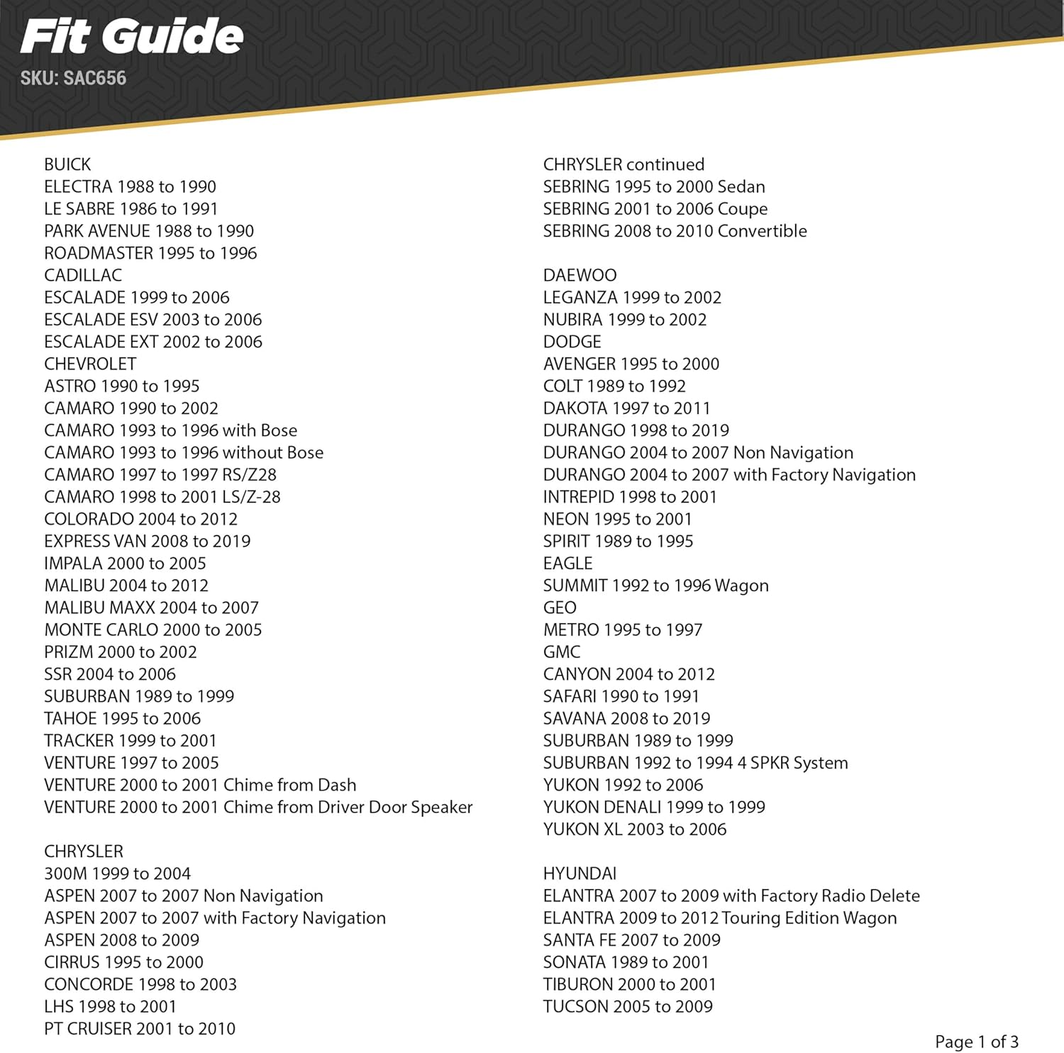 SCOSCHE SAC656 1995-Up 6.75&rdquo; to 6.5&rdquo; or 5.25&rdquo; Speaker Adapter Pair image number 6