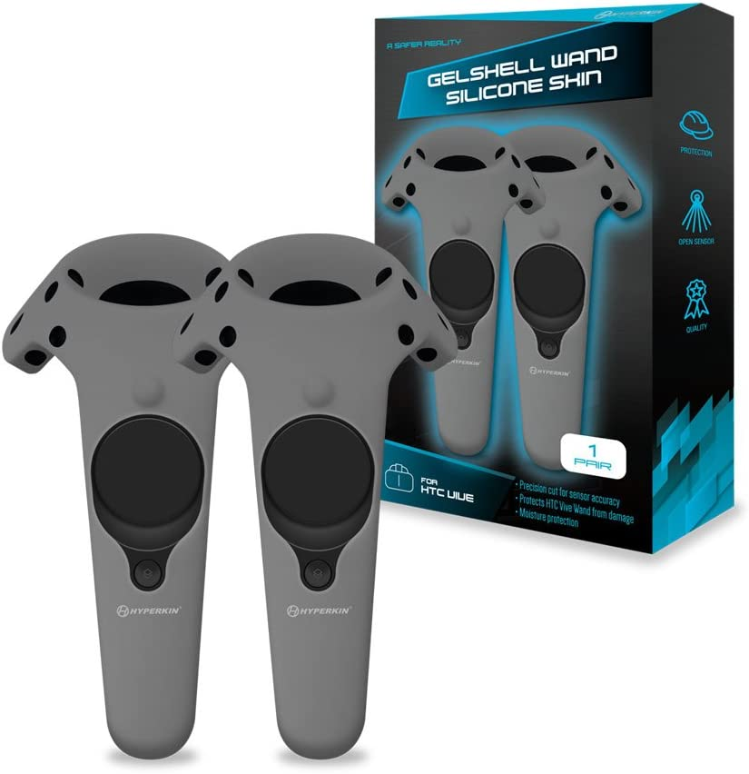 Hyperkin Gelshell Controller Silicone Skin for HTC Vive Pro/Htc Vive (Gray) (2-Pack) image number 1