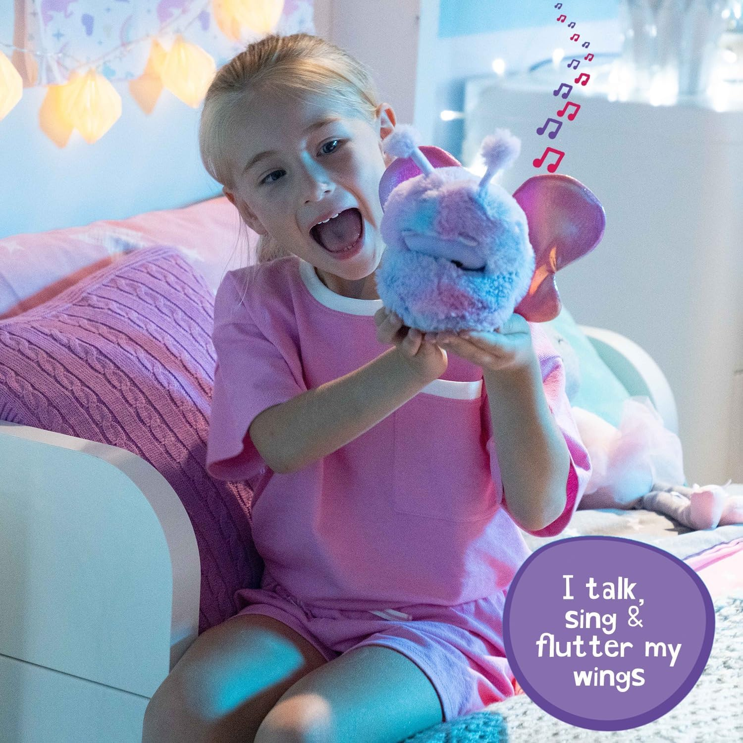 Curlimals Flutter Wonders Bella Bear Interactive Soft Toy image number 4