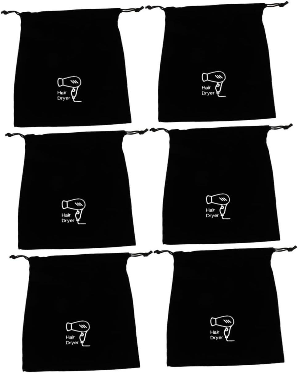 TOVINANNA 4Pcs Drawstring Hair Dryer Bag Velvet Travel Pouch for Hair Tools Organize Your Styling Accessories Ease for Home Travel