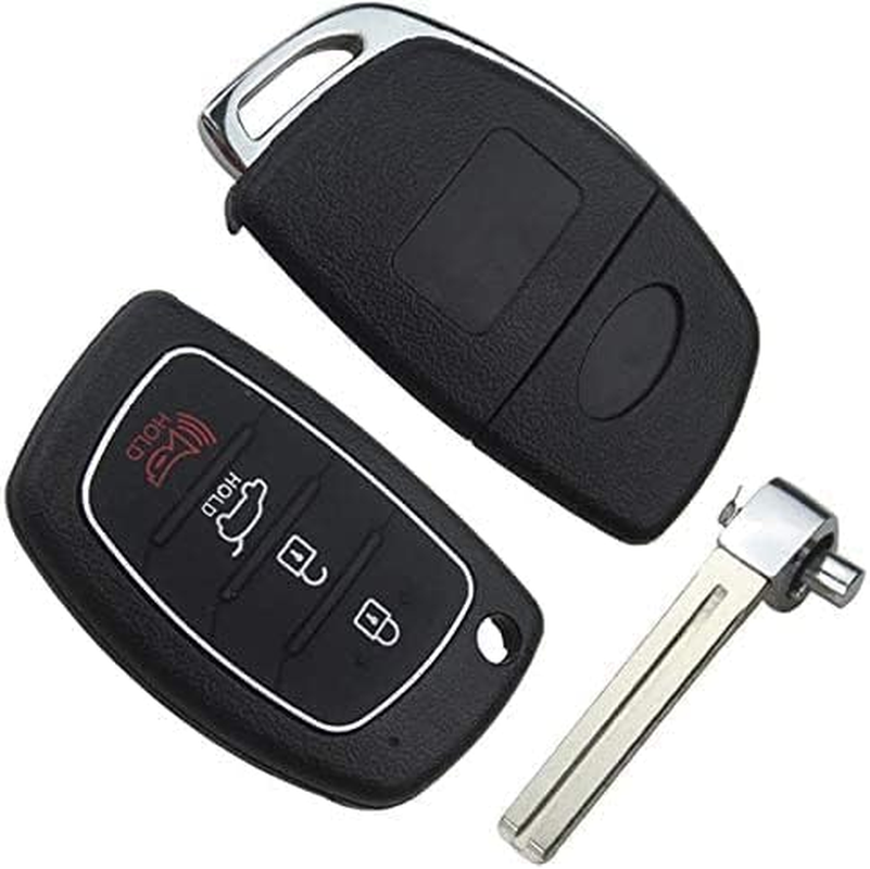 Replacement Key Shell for Hyundai I40 I30 Ix35 Sante Fe 4 Button Flip Key Case image number 2