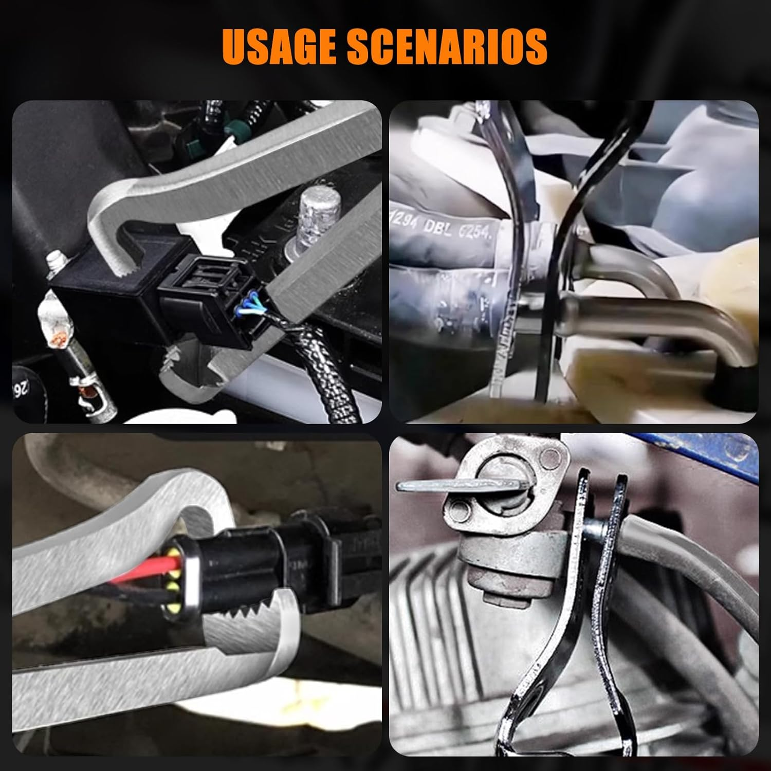 YOSHINE Electrical Disconnect Pliers, Automobile Hose Remover Pliers, Automotive Electrical Connector Pliers for Push Tab Style Plugs, Automobile Fuel and Vacuum Line Tube Hose Removal Pliers image number 1