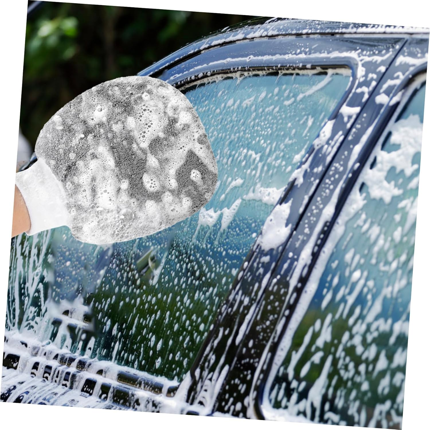 IMIKEYA Car Wash Mitt 2Pcs Scratch-Free Wash Gloves Thickened Microfiber Automotive Exterior Cleaning Dusting Gloves for Detailing and Vehicle Care image number 6