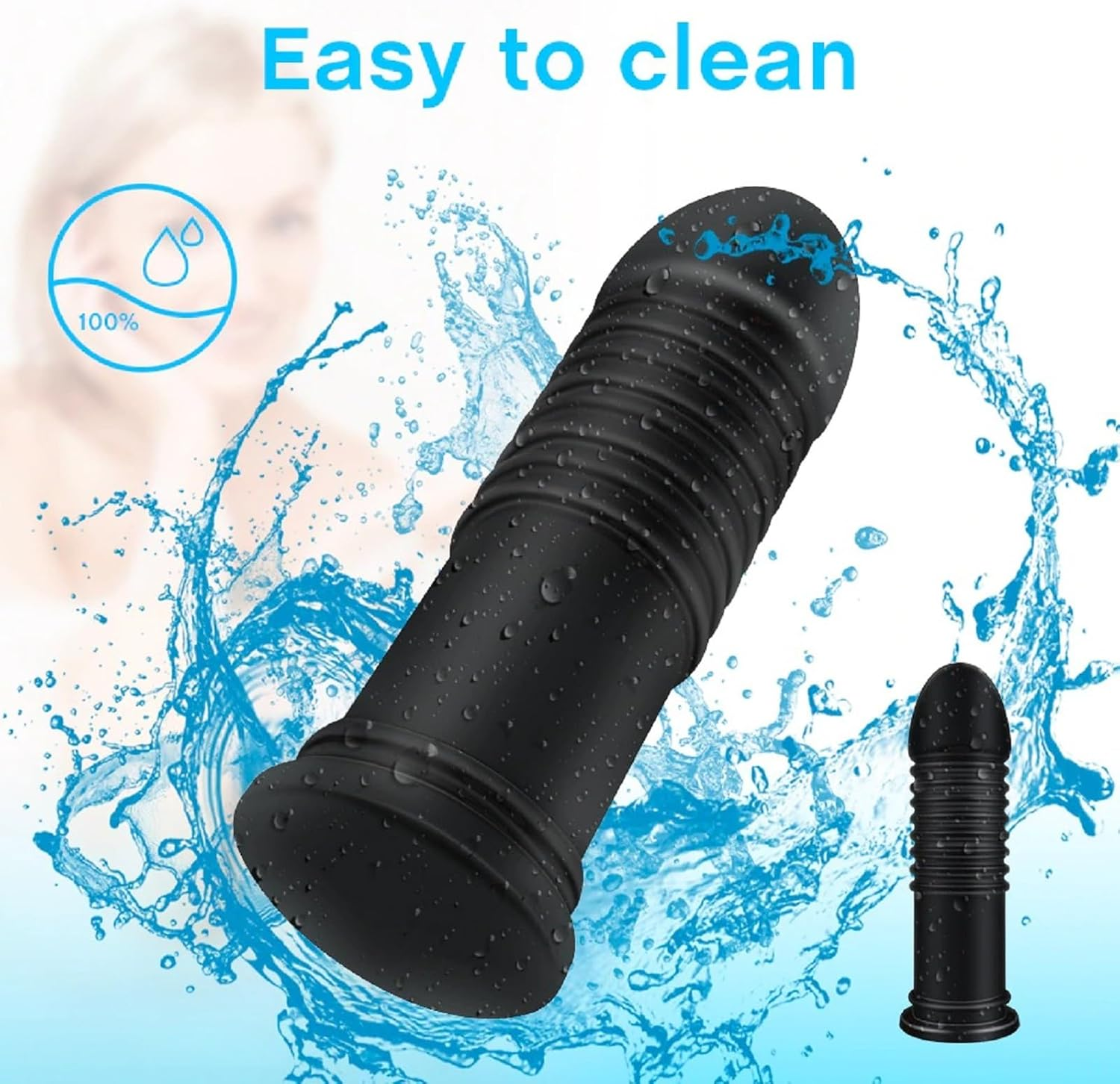 XL Anal Butt Plug BIG Dildo Dong Monster Fat Massive Thick Extra Large HUGE Silicone Ribbed Anal Beads Sex Toy image number 3