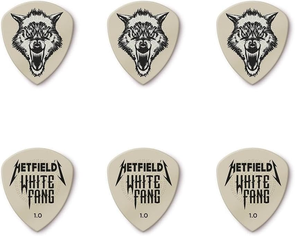 Jim Dunlop Hetfield'S White Fang Custom 1.0Mm Flow Guitar Pick Tin (PH122T100) image number 2