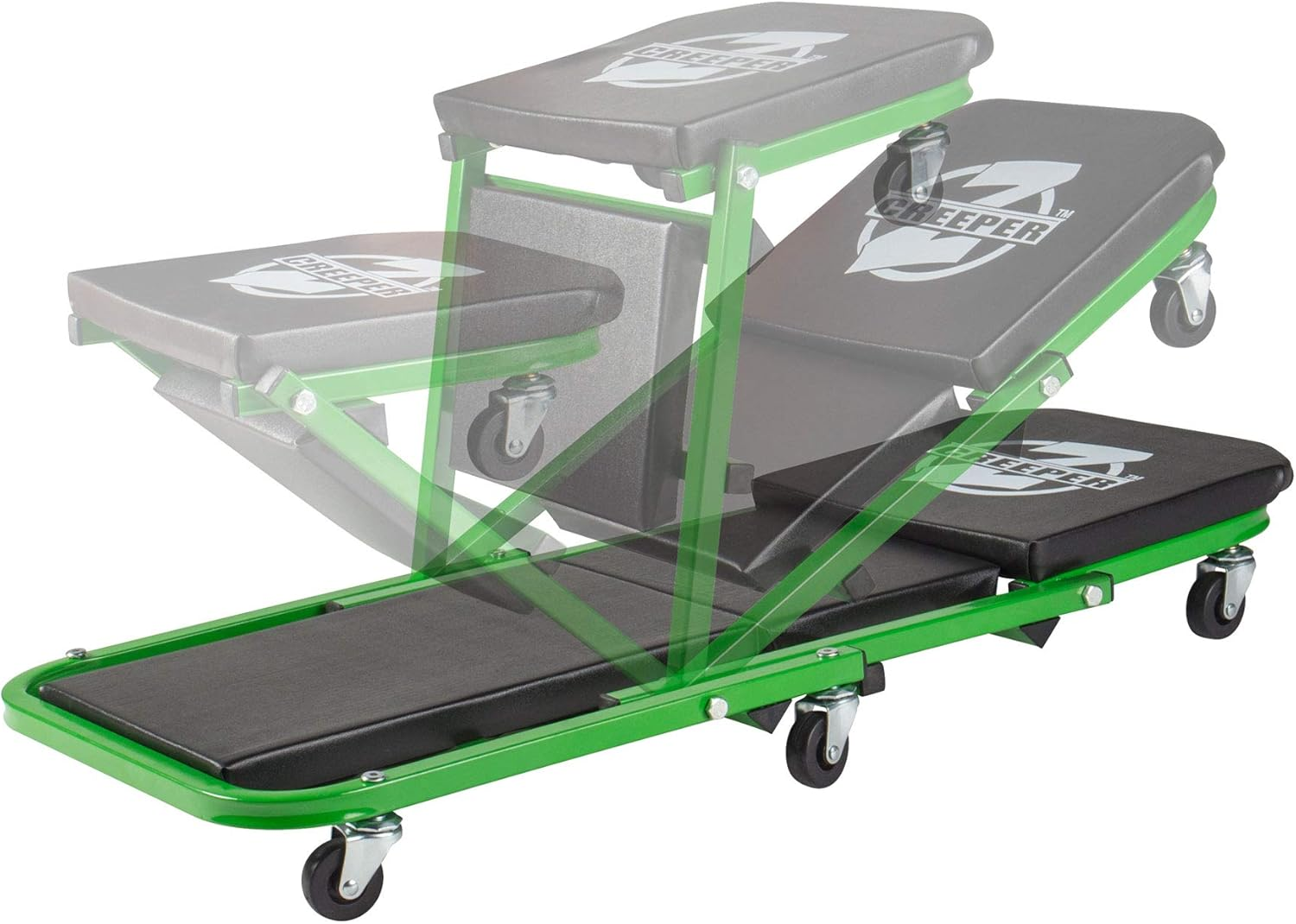 Pro-Lift C-2036DG Black/Green 300 Lbs Mechanic Creeper - Black image number 5