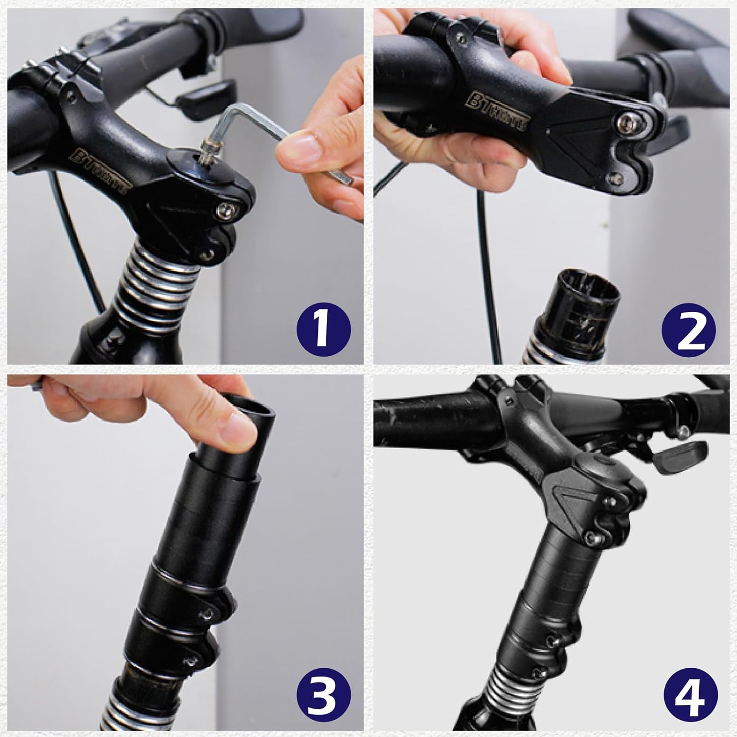 TRIWONDER Bike Stem Bicycle Fork Stem Extender Handlebar Riser Adaptor Aluminium Alloy Head up Adapter MTB Stem for Mountain Road Bike BMX