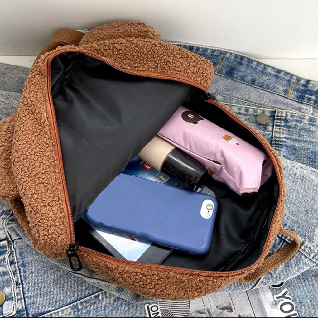 WUISOLQP P Teddy Toddler Bag Personalised Backpacks Comfortable Nursery Bag Personalised Toddler Girls Mini Backpack For image number 5