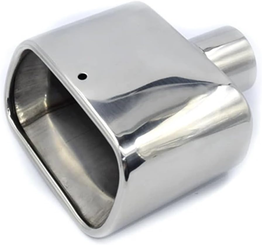 Muffler Compatible with Universal 76Mm Square Car Exhaust Systems Muffler Tip Pipe Decoration Trim Cover Tube Silencer Stainless Steel