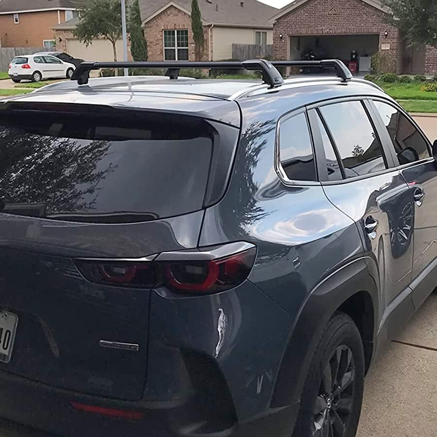 2PCS Crossbars Cross Bars Fit for Mitsubishi Eclipse Cross 2018-2023 Lockable Roof Rail Rack Black Aluminum Alloy image number 3