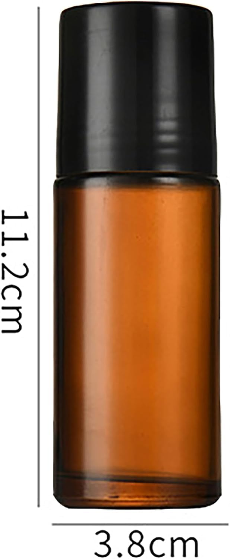 4 PCS Essential Oil Roller Bottles, 50Ml Glass,Empty Refillable Roll-On Perfume Bottles with Plastic Roller Balls and Lids (Amber) image number 4