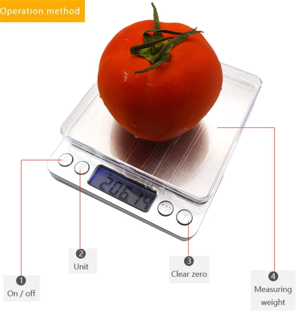 TXY LCD Portable Mini Electronic Digital Scales 3000G/0.1G Pocket Case Postal Kitchen Jewelry Weight Balance Scale image number 6