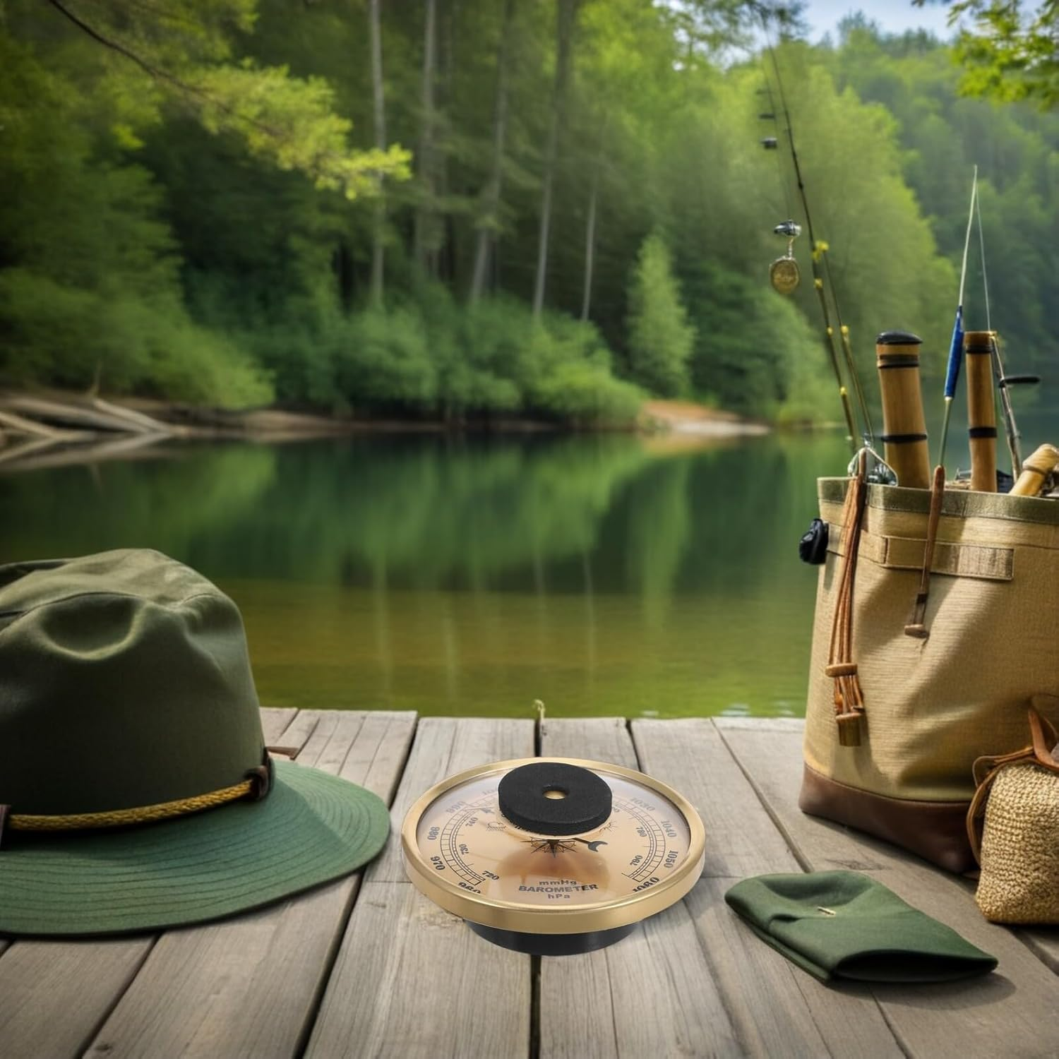 COHEALI 3-In-1 Weather Station Thermometer Hygrometer Barometer Analog Household Barometric Pressure Gauge Temperature Sensor Indoor Outdoor Multi-Function Weather Display for Home Kitchen image number 4