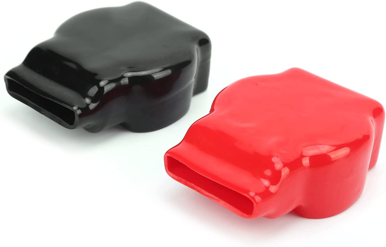 Fdit 2Pcs Universal Battery Terminal Covers, PVC Positive/Negative Terminal Protector for Cars, Motorcycles, Trucks & Rvs | Fireproof, Dustproof & Insulation Sleeves image number 2
