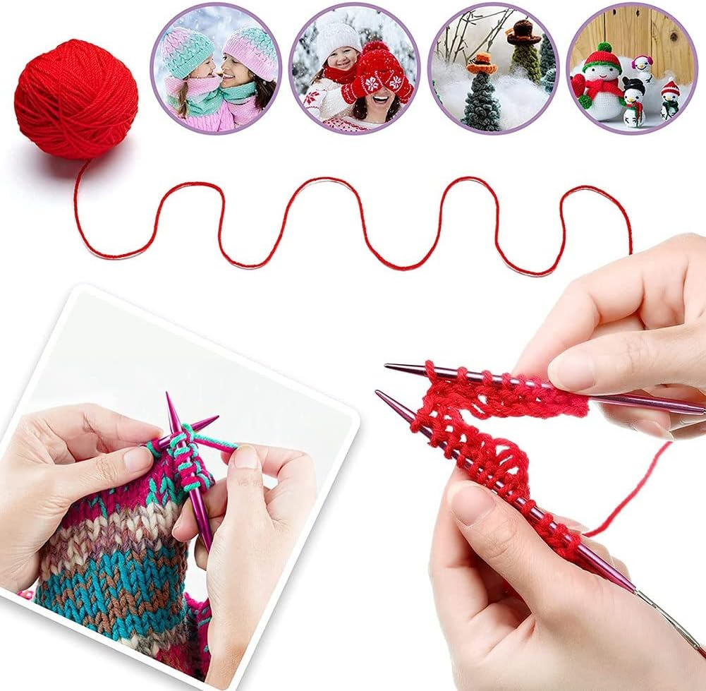 Dovhmoh 26 Pieces Aluminum Interchangeable Circular Knitting Needle Set,13 Size Interchangeable Crochet Needles for Knitting image number 6