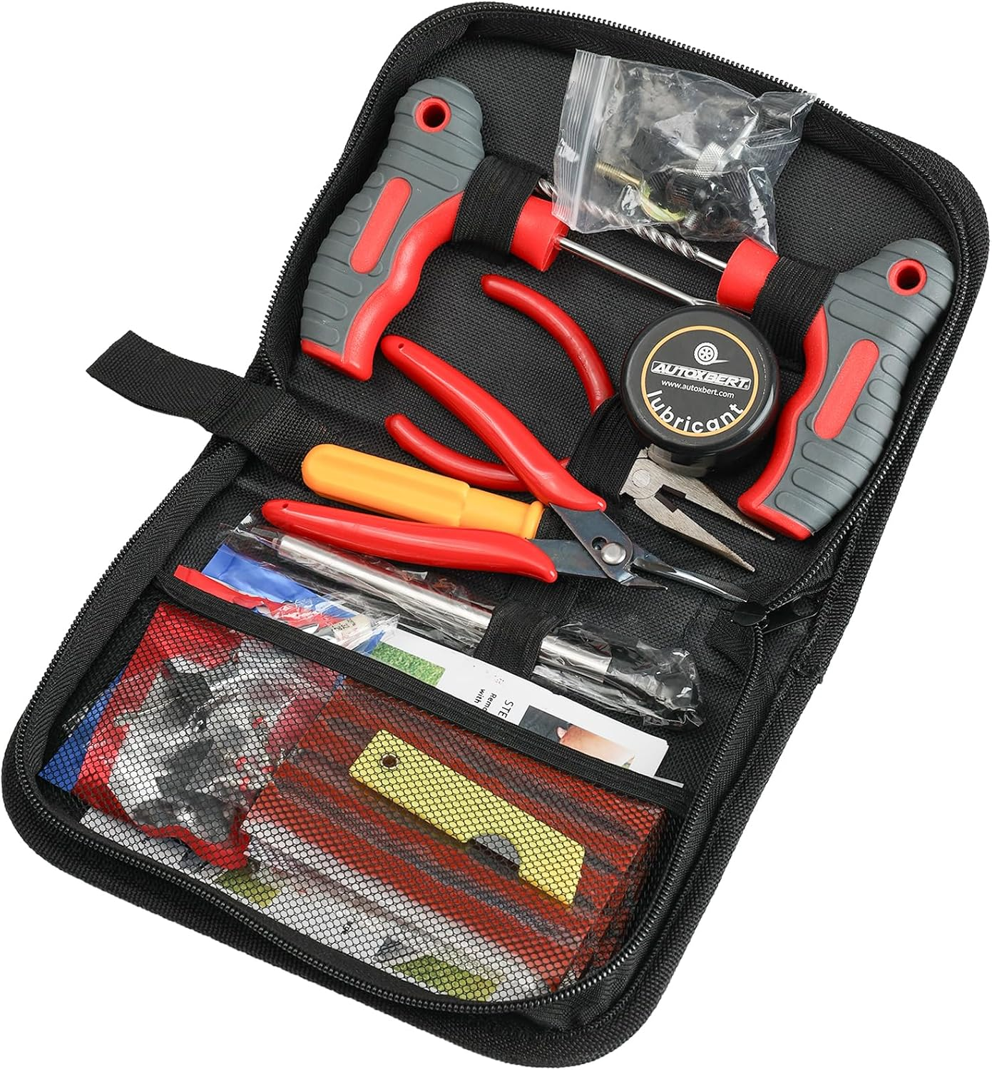 75Pcs Tyre Repair Kit Tubless Tire Repair Kit with Plugs Heavy Duty Car Emergency Tool Kit for Flat Tire Puncture Repair Car Tool Kit for Car Motorcycle Truck ATV SUV image number 2