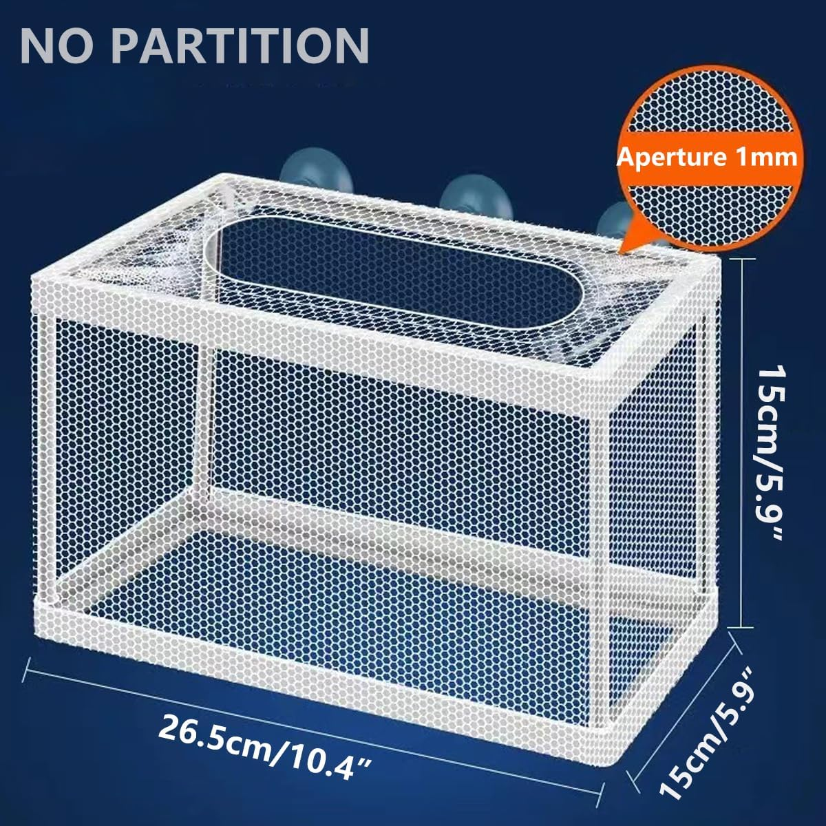 AIMALL 2Pcs Fish Fry Breeding Box Guppy Fish Hatching Box, Juvenile Fish Isolation Net, Small Fish Incubator, Aquarium Isolation Box for Breeding and Protection image number 4