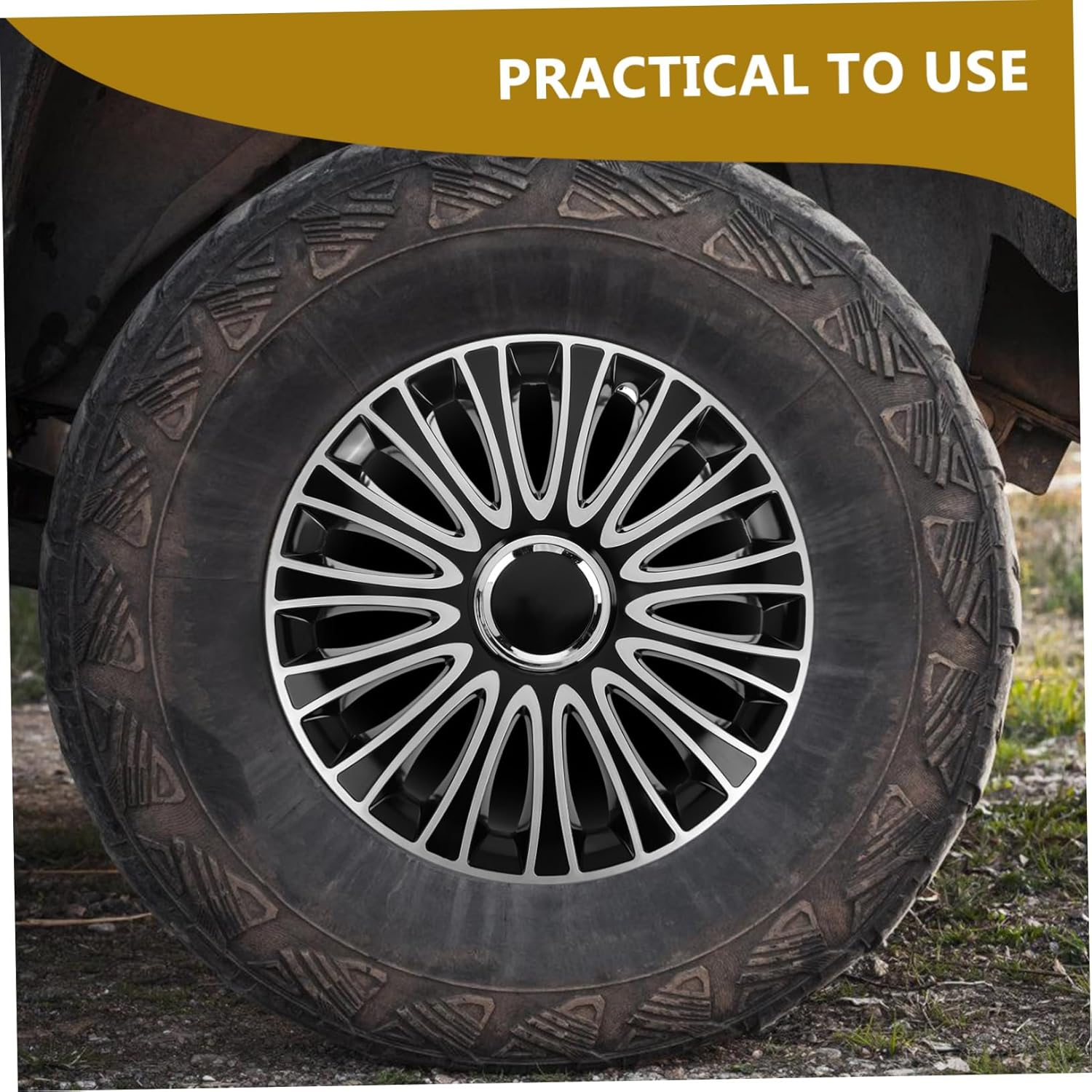 SOLUSTRE 1Pcs Automotive Wheel Hub Cover Replacement Stylish for Car Wheels Design Easy Installation Fit Adds to Vehicle image number 5