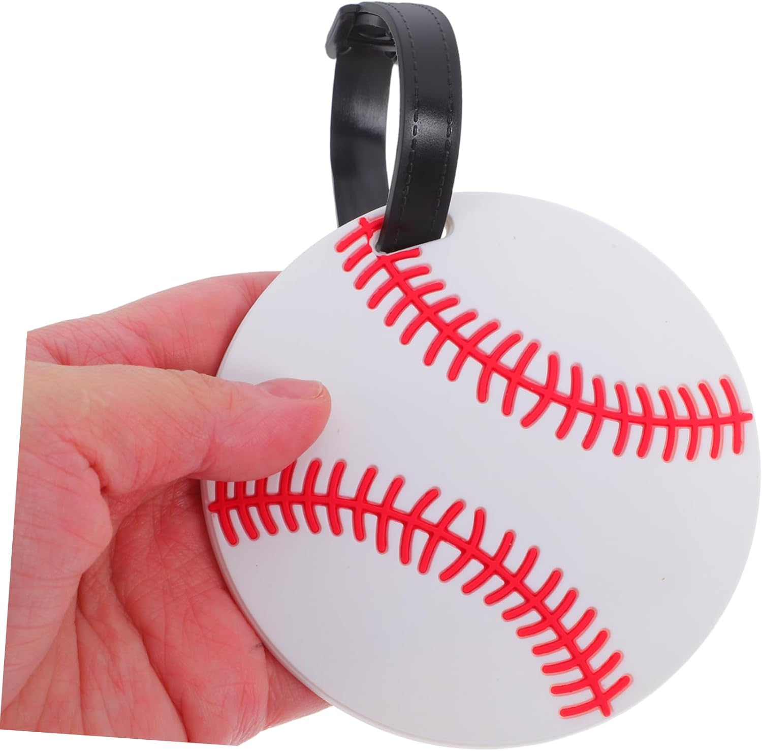 ROMISBABA 5Pcs Sports Luggage Tags PVC Soft Rubber for Rugby Baseball Basketball image number 2
