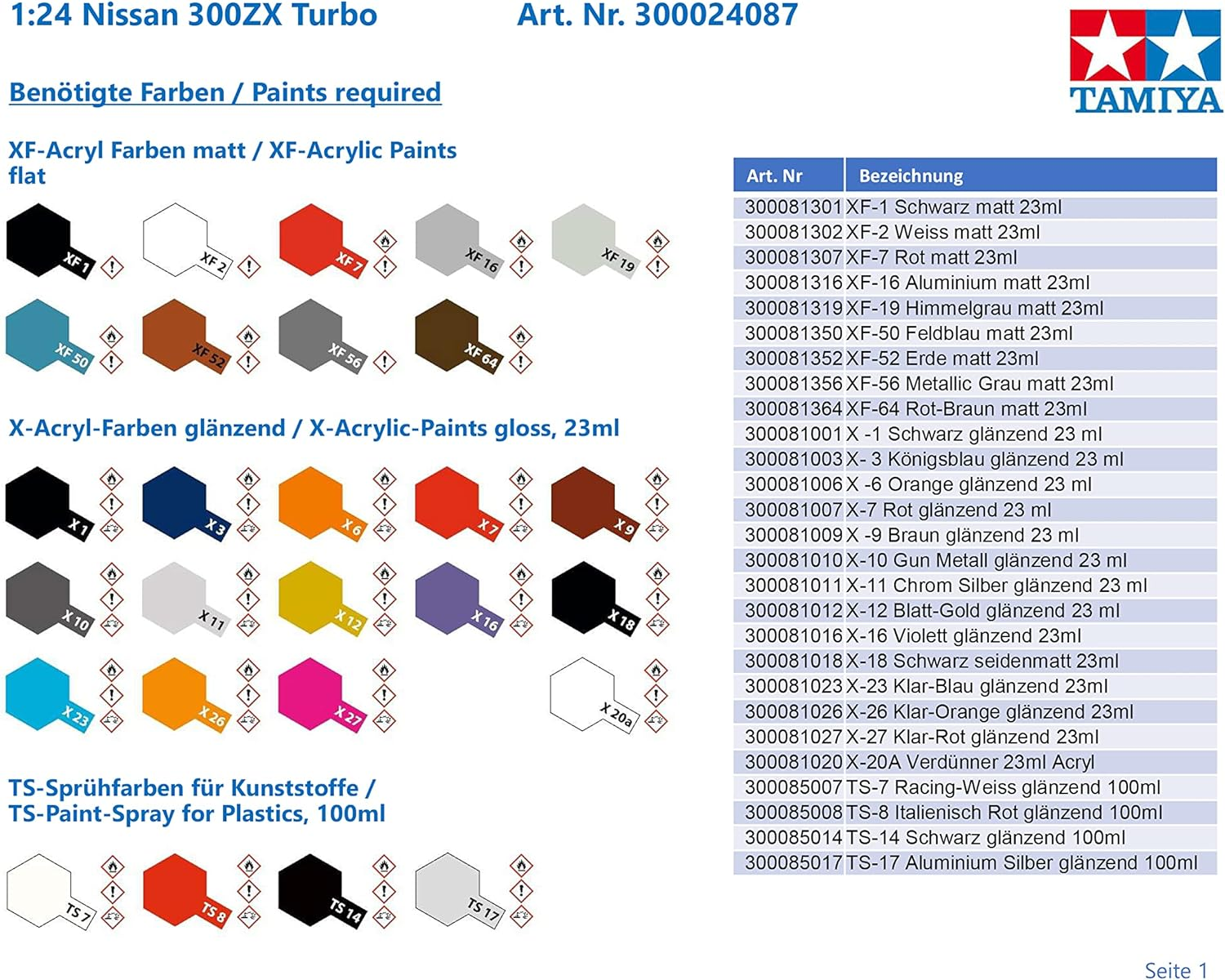 Tamiya 1:24 Scale Nissan 300ZX Turbo Diecast Car Model image number 4