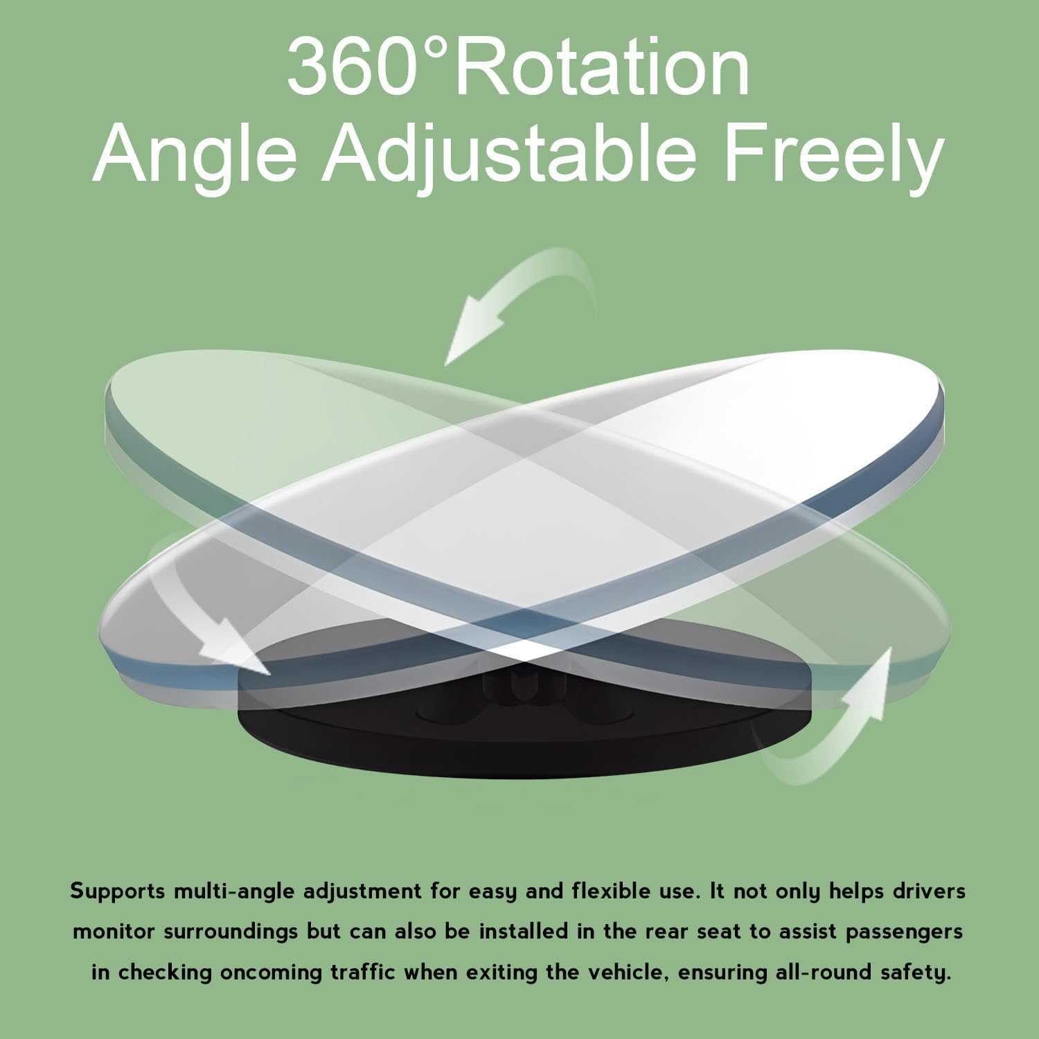 Blind Spot Mirrors 4-Pack | HD Frameless Convex Mirrors for Wide-Angle Side View Blind Spot Coverage image number 6