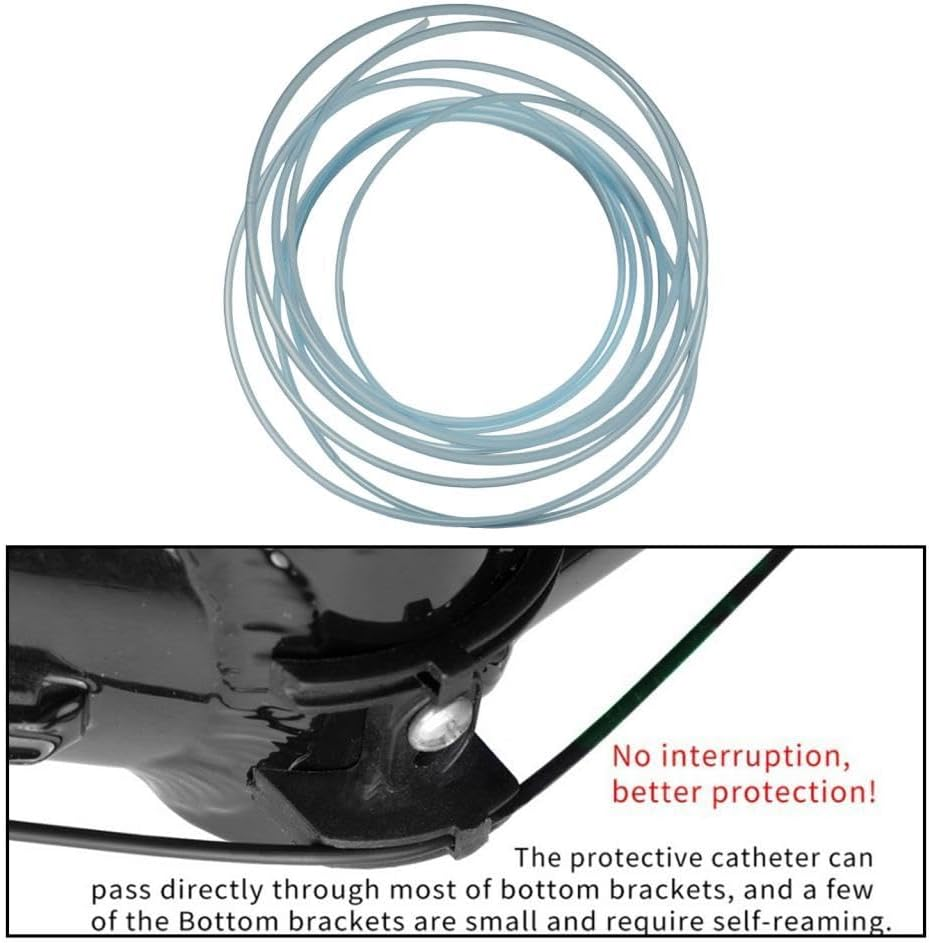 F Fityle Universal 3 Meter Slick Lube Liner Cable Housing for Moutain Road Bike Shift Brake Derailleur Protector Dustproof Oiling Tube Sleeves
