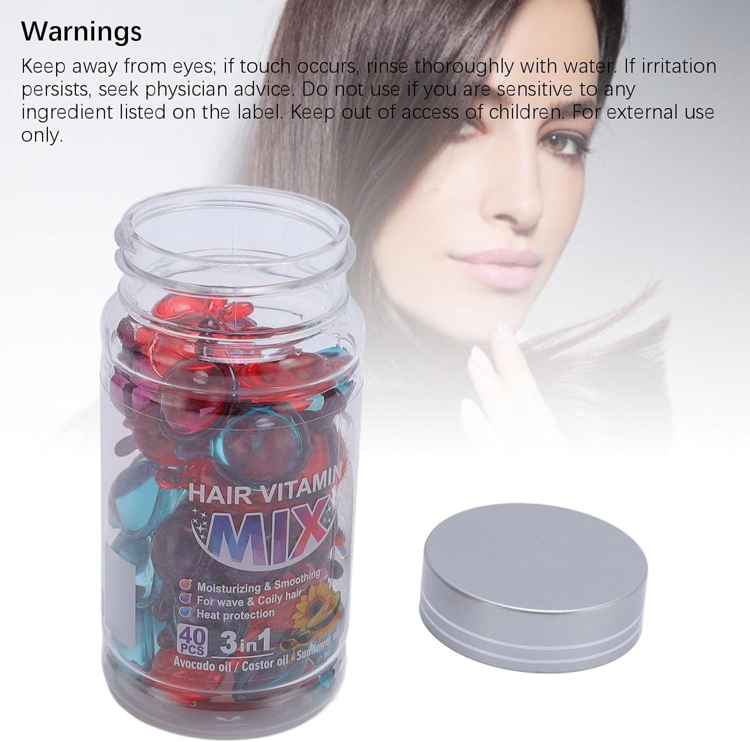 Hair Vitamin Mix Capsules Hair Moisturizing Capsules for Deep Nourishment and Shine 40 Capsules image number 2