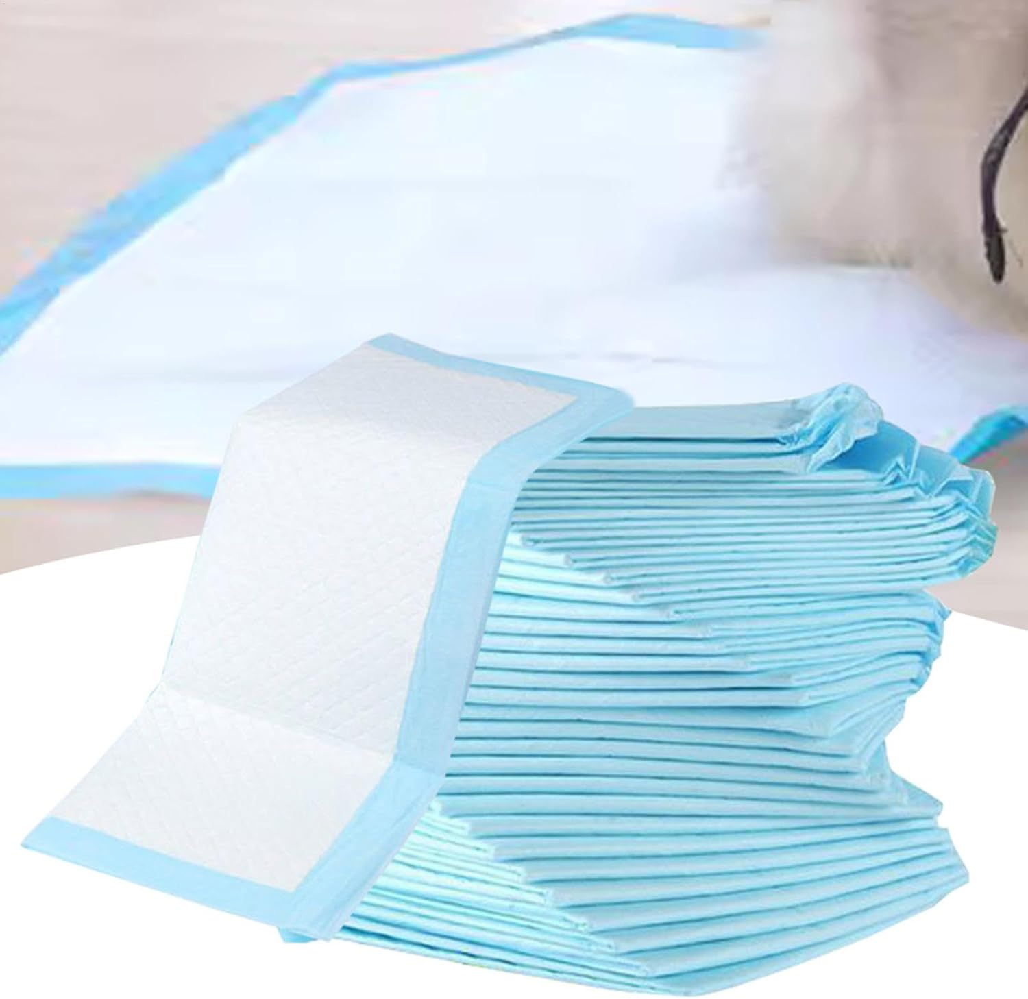 Baby Changing Pad Mat, Leak-Proof Chucks Pad, Pet Diaper under Padding, Multi-Purpose and Practical 100 Pieces for Quick Cleanup after Each Use of Babies or Adults image number 3