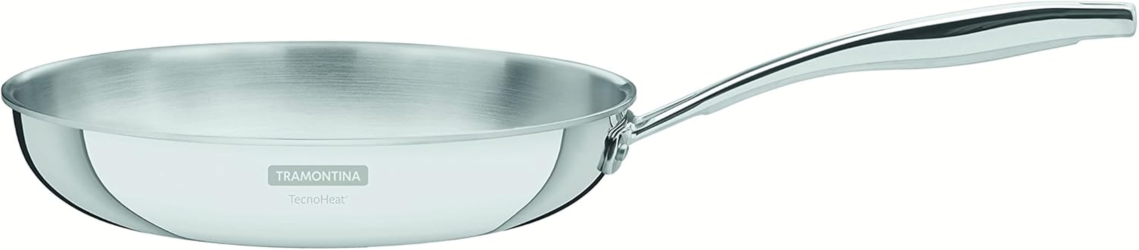 Tramontina Grano Stainless Steel Shallow Frying Pan with Tri-Ply Body, 20 Cm Diameter image number 1