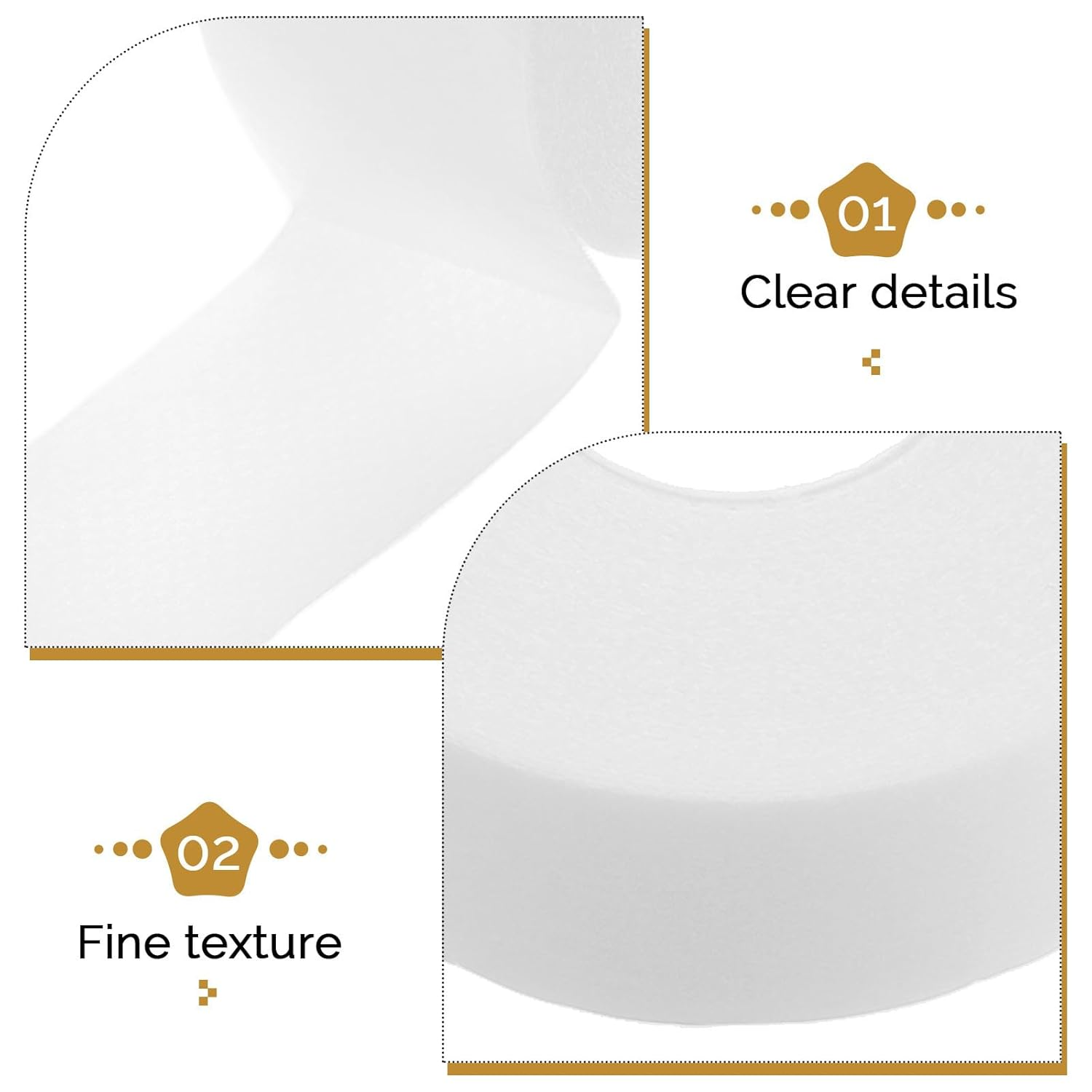 TEHAUX 3 Rolls Collar Protector Tape for Shirts and Caps Invisible Sweat-Absorbing Collar Covers White 2.5Cm X 800Cm for Uniforms and Lab Coats