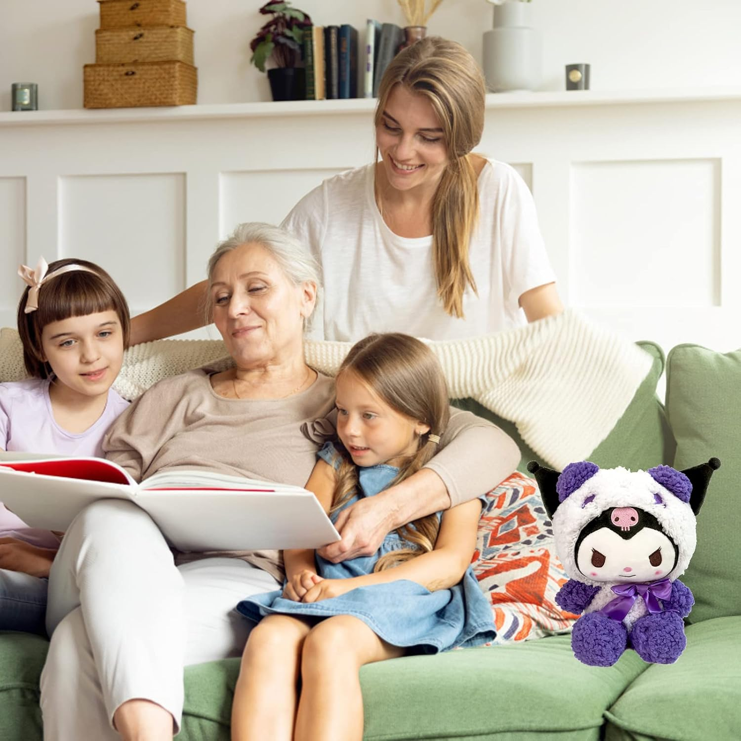 FAMILIO My Melody Kuromi Plush Toy My Melody Kuromi Cartoon Plush Toy Kids Plush Toy Cute Plush Toy Birthday Christmas Send Children Send Friends Birthday Gifts Plush Doll for Children image number 3