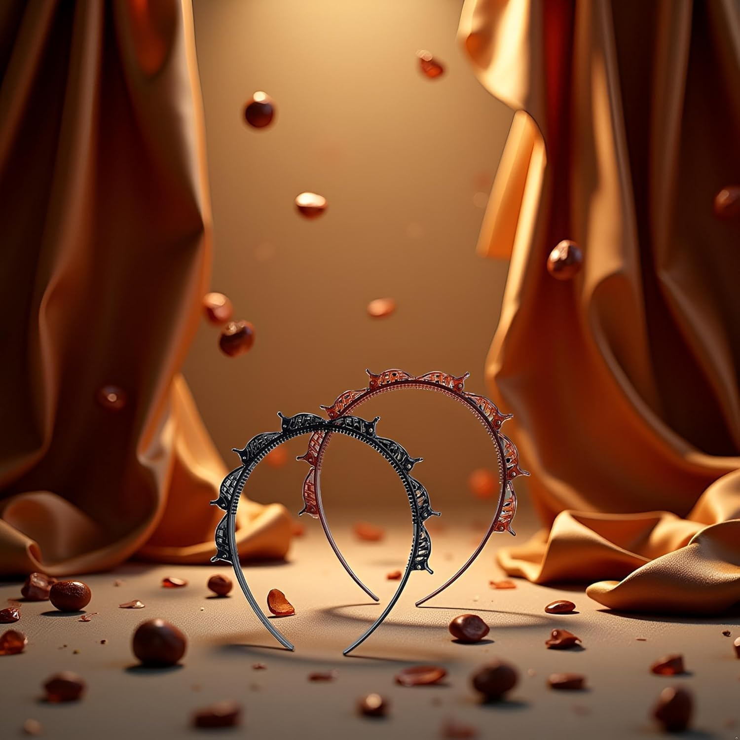 4Pcs Double Bangs Hairstyle Hairpin Headband with 8 Small Clip,Women Double Layer Twist Plait Hair Tools for Curly,Thick Hairs,Toothed Hair Bands Braid Tool Hair Accessories,Black and Reddish Brown