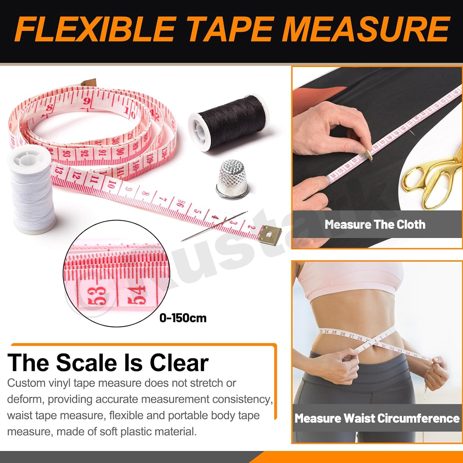 Rustark 316Pcs Colorful Stitch Markers and Big Eye Blunt Sewing Needles Assortment Kit with Soft Tape Measure, Locking Stitch Markers Set for Pattern Marking Yarn Knitting Crocheting DIY Projects image number 3