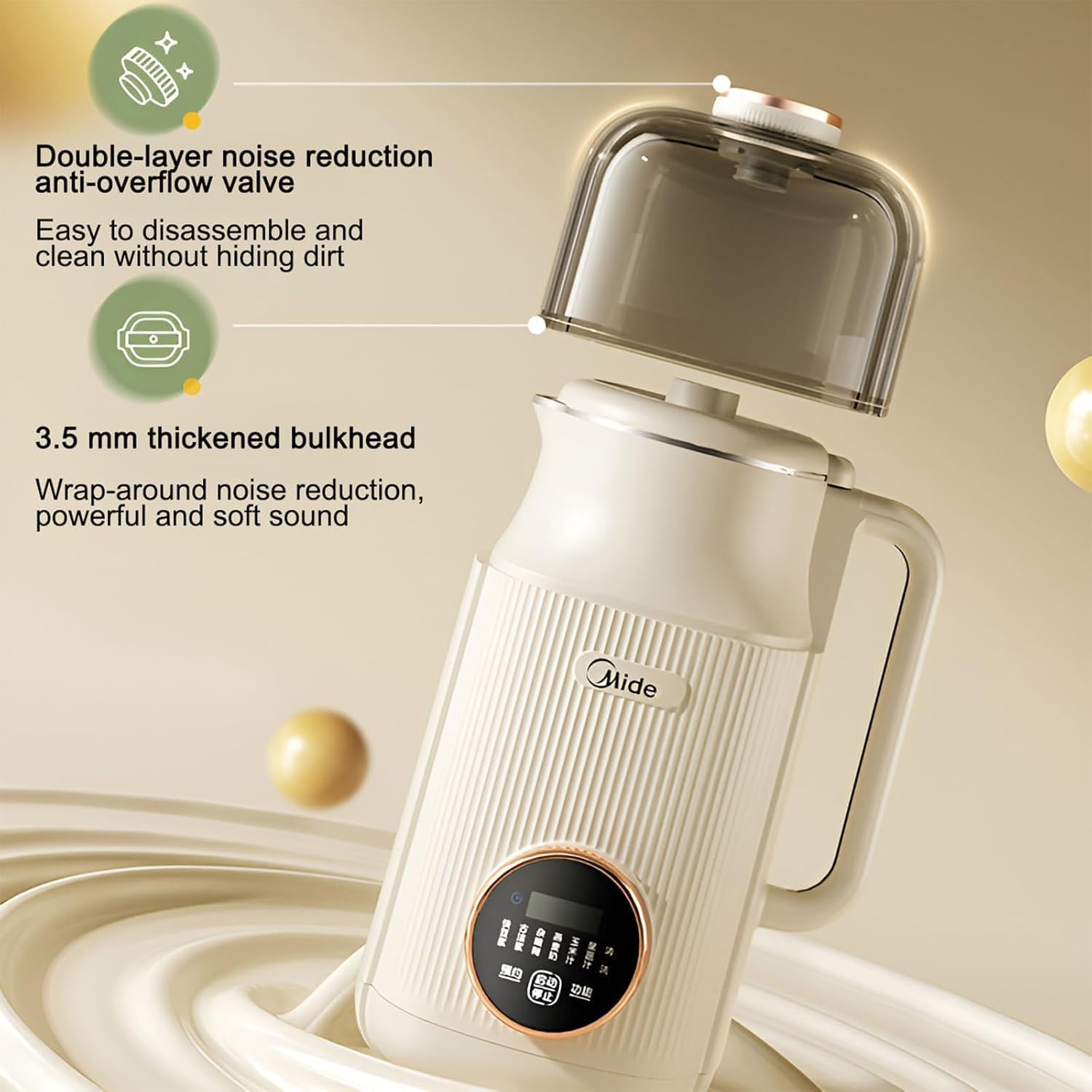 Nut Milk Maker, CEOOL 1L Soybean Milk Machine, Juice,Paste, Oat Milk Machine with Auto Clean, Noise Reduction(Au Plug) image number 6