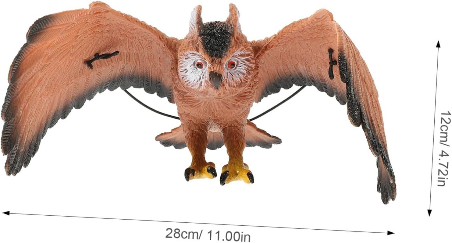 OFFSCH Hanging Rotating Owl Bird Deterrent Ornament Outdoor Garden Yard Bird Repellent Devices for outside Decorative Owl Statue for Pigeon Seagull and Bird Deterrents