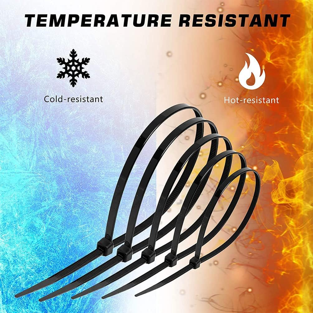 Idopick Cable Zip Ties,200 Packs Self-Locking Strong Nylon Cable Ties 200Mm*3.6Mm,Multi-Purpose Wire Management Ties,Plastic Wire Ties Perfect for Home,Garden Trellis,Office,Garage and Workshop