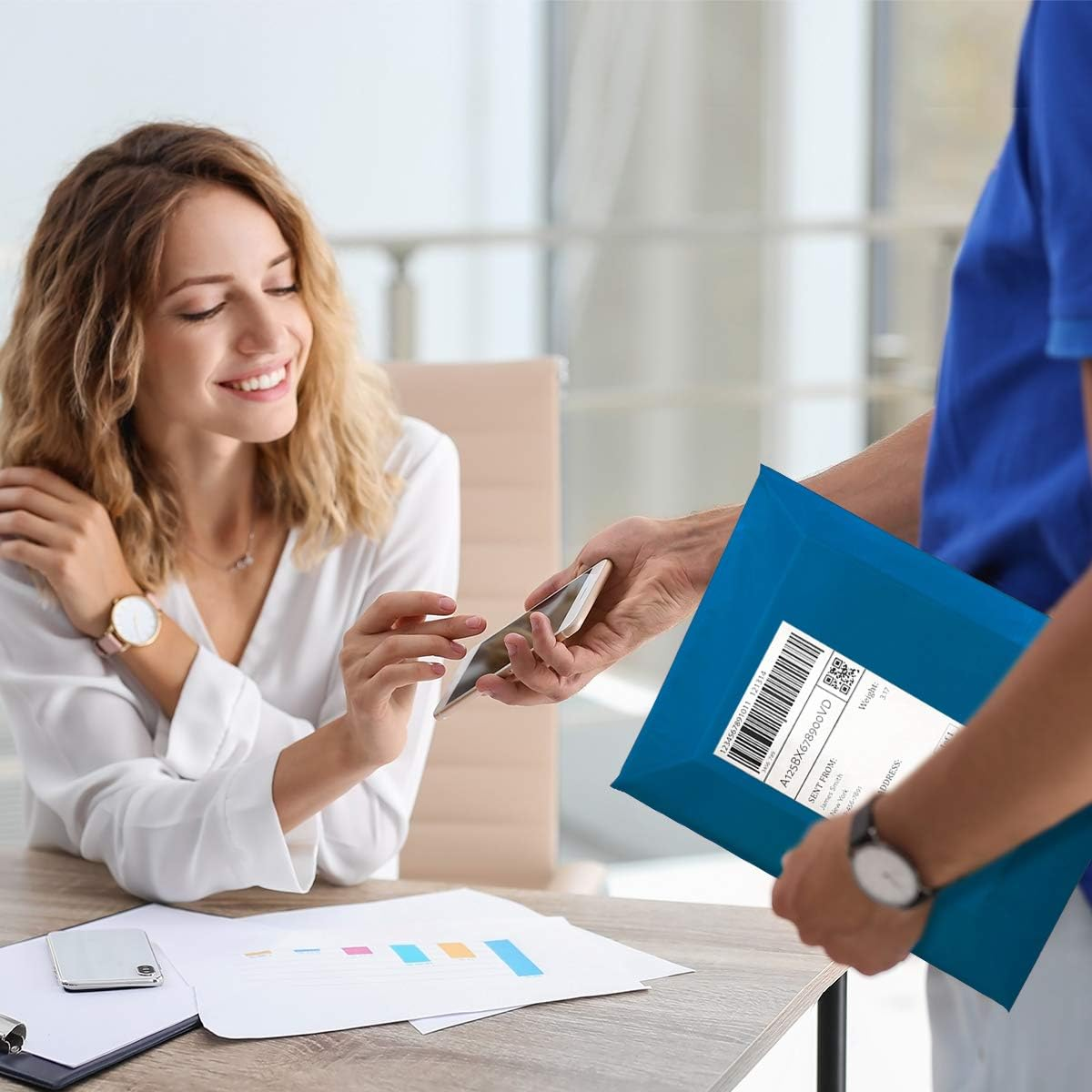 UCGOU Poly Mailers 9X12 Inch Navy Blue 200 Pack Shipping Bags #3 Strong Mailing Envelopes Boutique Packaging Postal Self Seal Adhesive Waterproof and Tear Proof Small Business for Clothes Books - Black image number 7