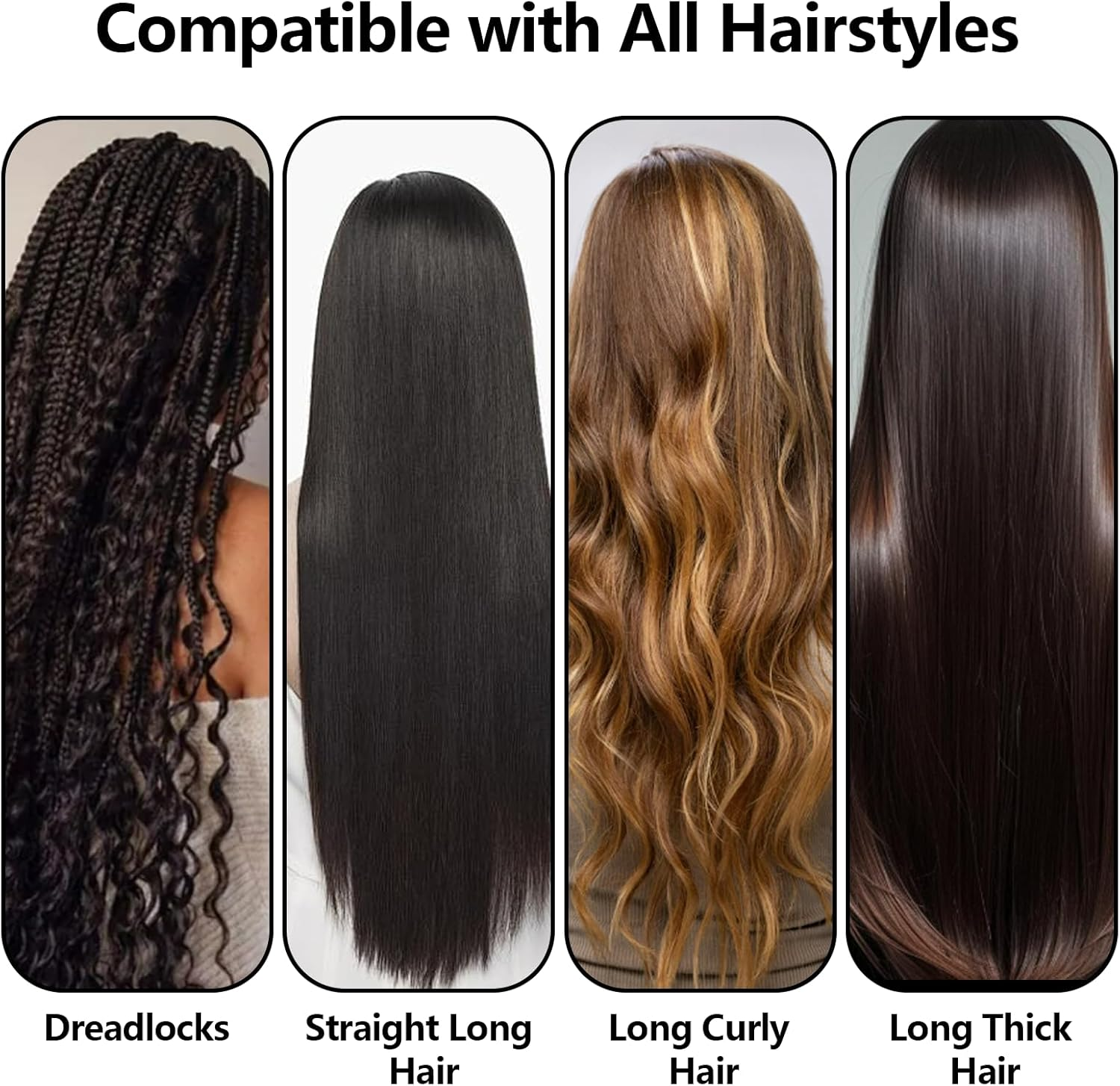 ONBPIY Braid Satin Bonnet Extra Long Hair Bonnet for Sleeping with Tie Band Foldable Hair Wrap for Braids Natural Hair Sleep Cap Black image number 5