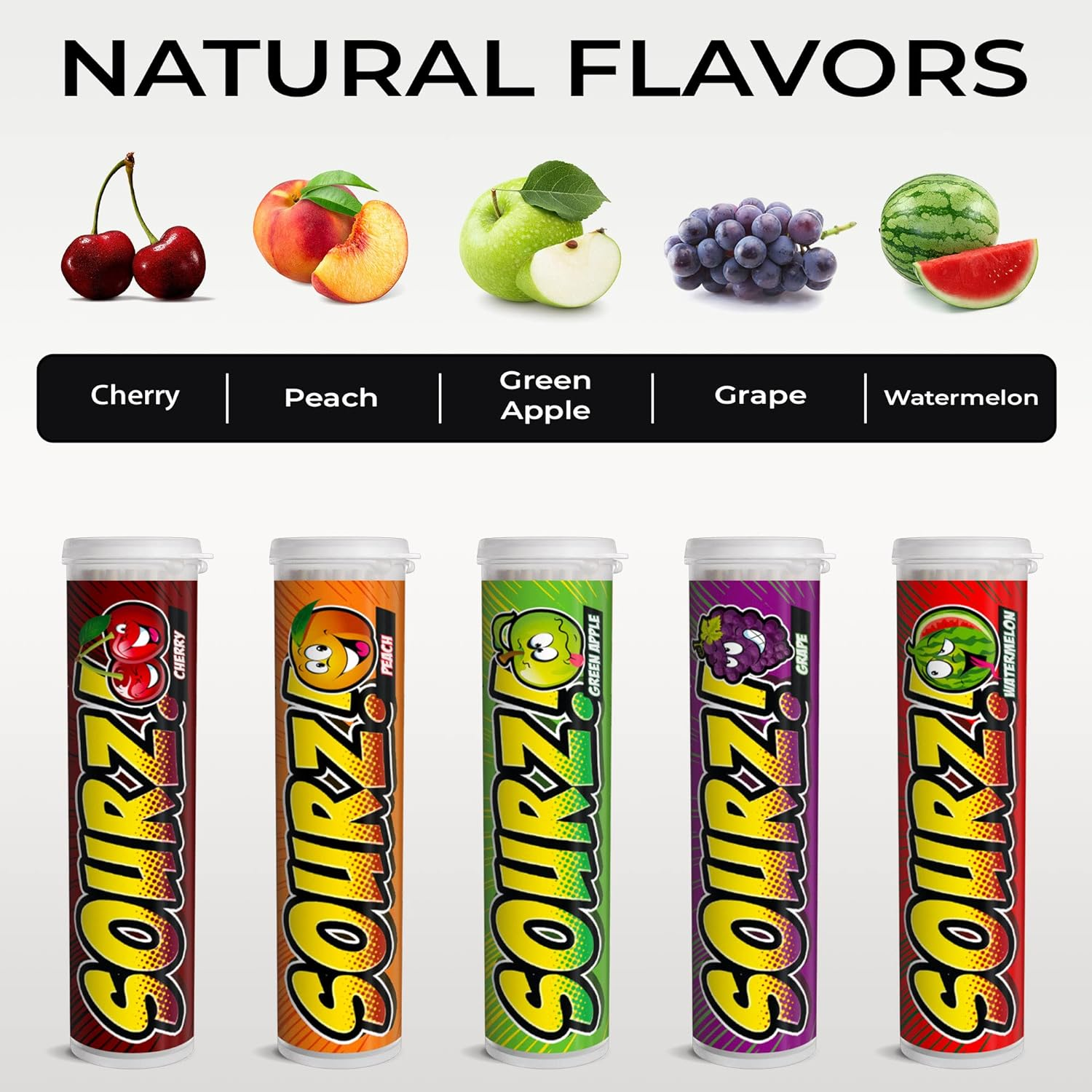 Xero Picks - Sourz Infused Flavored Toothpicks for Long Lasting Fresh Breath - 100 Picks - 5 Pack - Variety Pack