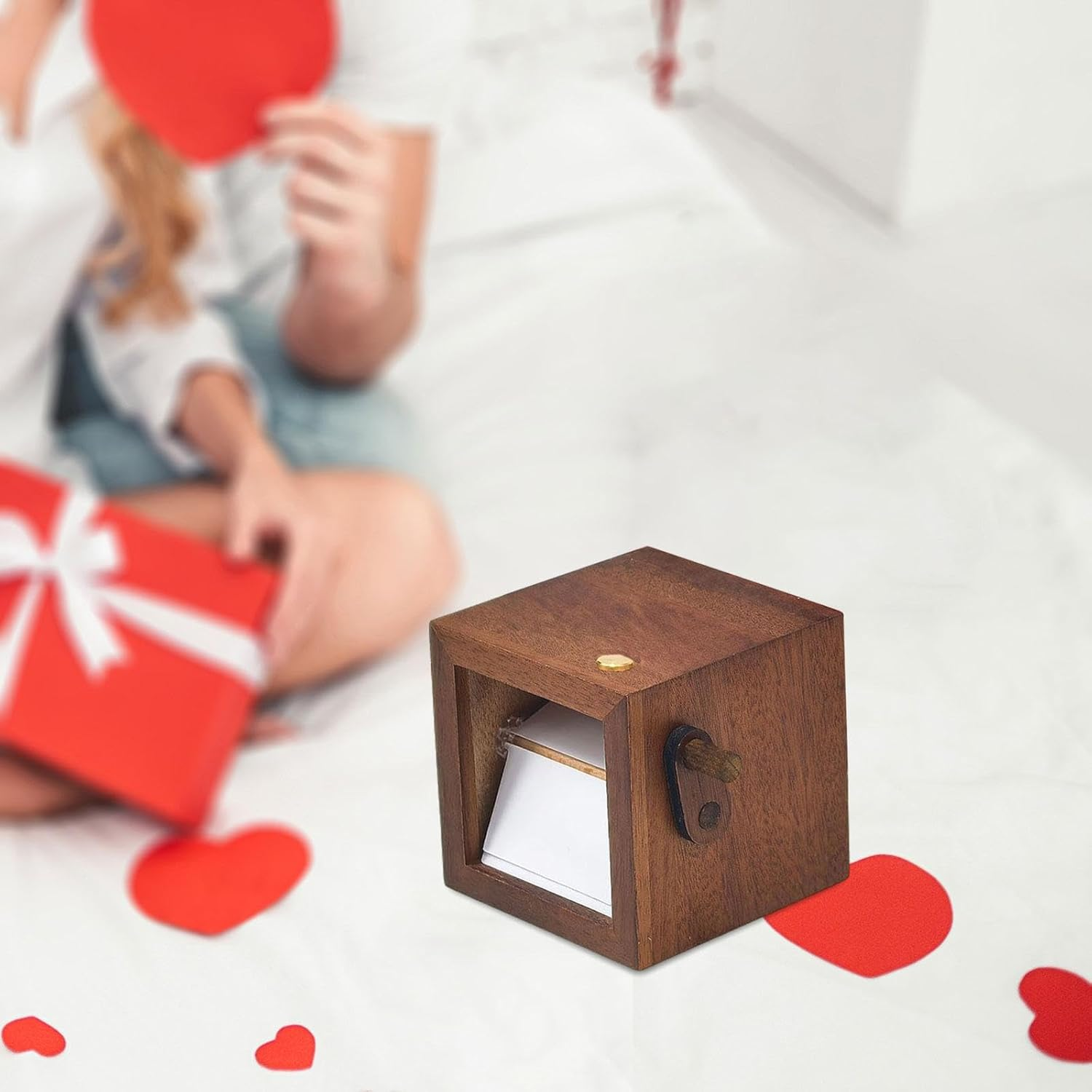 Manual Photo Album, Picture Flip Book, Unique Gift, DIY, Elegant Hand Crank Animation Machine for Anniversary, Mother'S Day, Birthday, 16 Pages, as Described image number 5