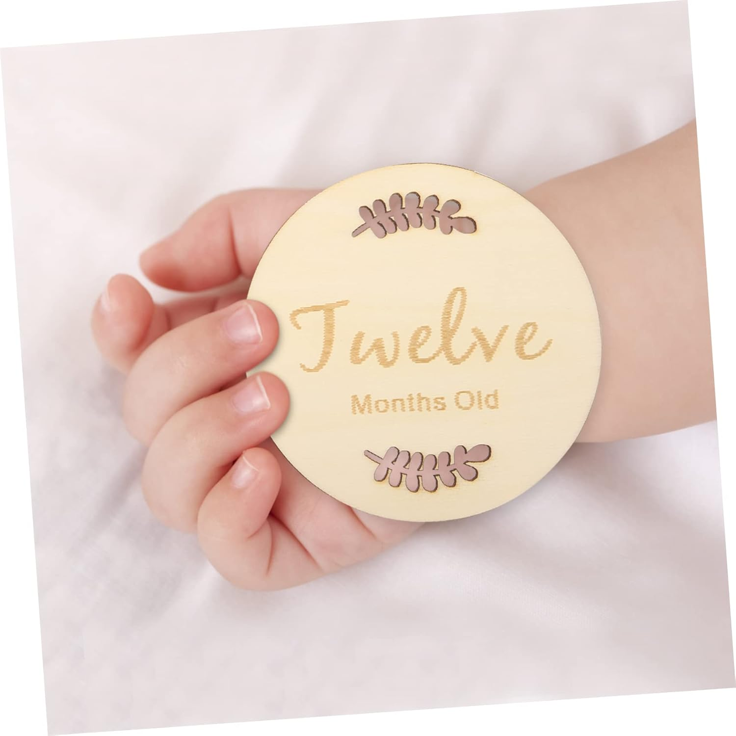 Newborn Boy Milestone Cards Birth Anniversary Sign Monthly Milestone Wood Discs image number 3