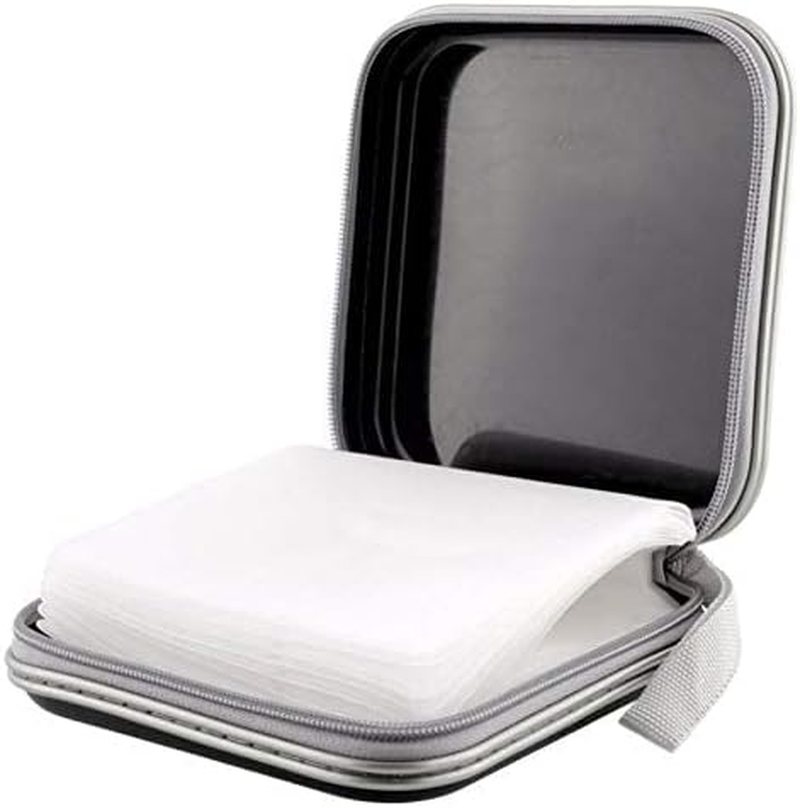 40 Capacity CD Case, DVD Case, Disc DVD VCD DJ Storage Album Bag Hard Box Double Side DVD Storage Case (Black) image number 2