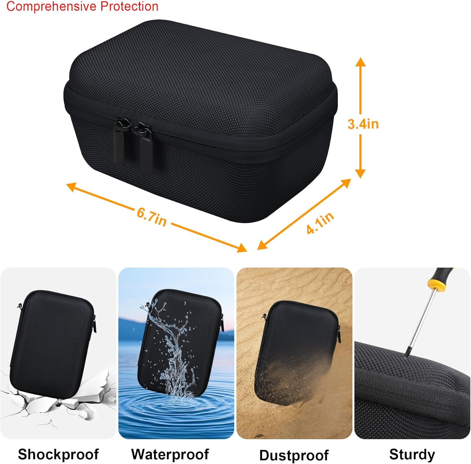 Elonbo Carrying Case for Fujifilm X100V/ X100VI/ X100F/ X100S Digital Camera, Compact Digital Camera Travel Storage Bag, Extra Mesh Pocket Fits Charging Cables Battery SD Card and Accessories, Black - Pink image number 2