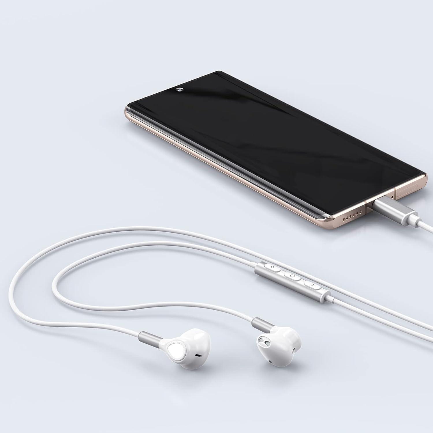 USB C Headphones for Samsung Galaxy S23 Ultra S22 S21 FE S20 A53 A54 USB C Earphones with Microphone In-Ear Headphones Wired Earbuds USB Type C Earphones for Ipad Pro 2022 Ipad Air 5/4/Mini 6, Pixel 7 image number 2
