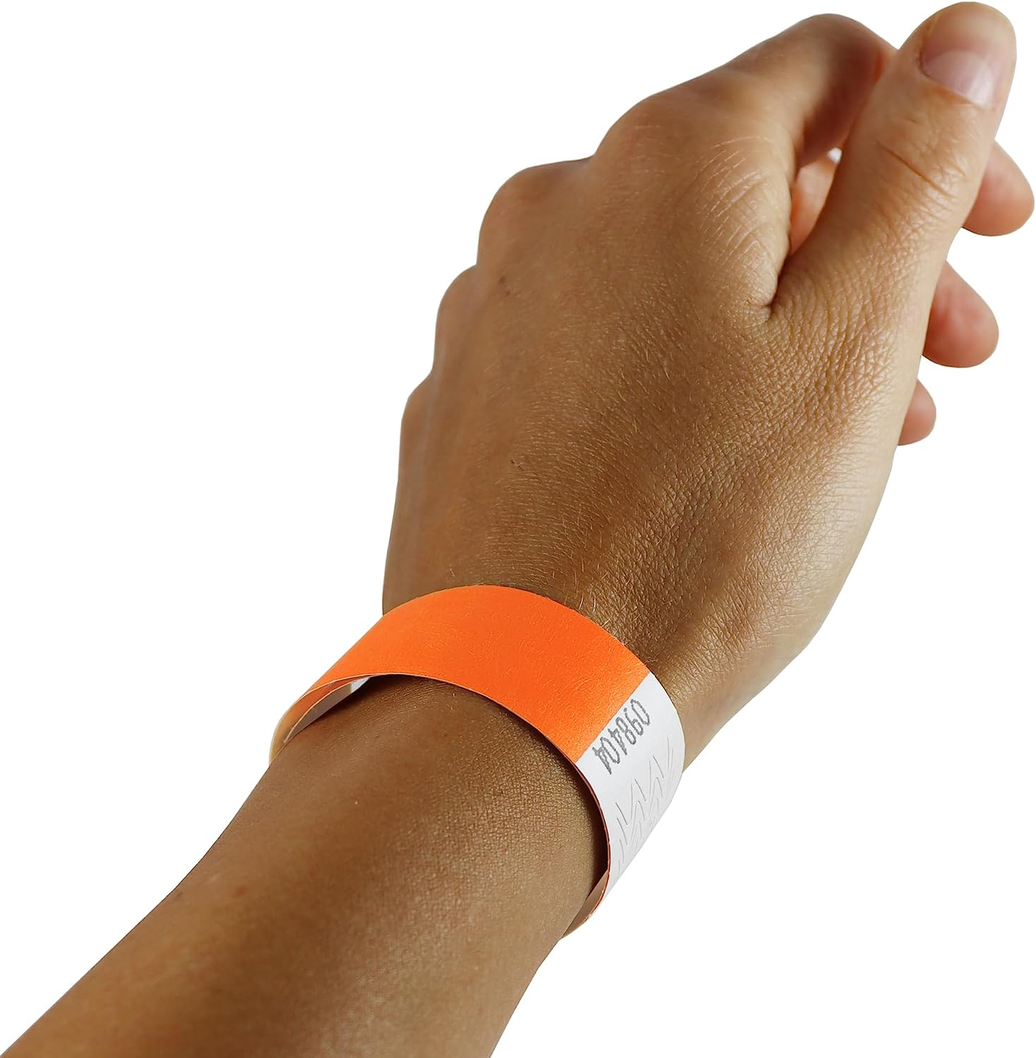 100 Orange Tyvek Wristbands 19Mm with Tape Closure Waterproof ID Bands Age Proof Security for Events