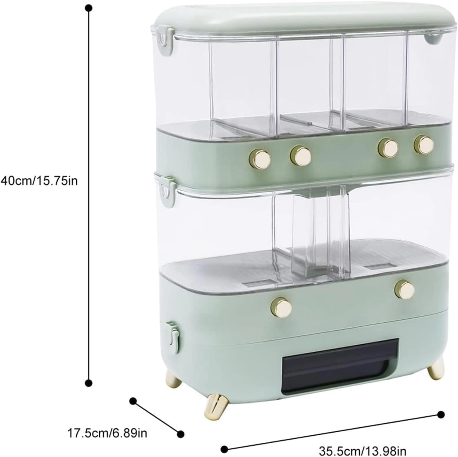 Tootoo Dry Food Dispenser, Rice Grain Dispenser, Wall Mounted 6 Grid Grain Dispenser, 10KG Cereal Storage Container for Organising Home, Kitchen & Pantry (White) image number 1