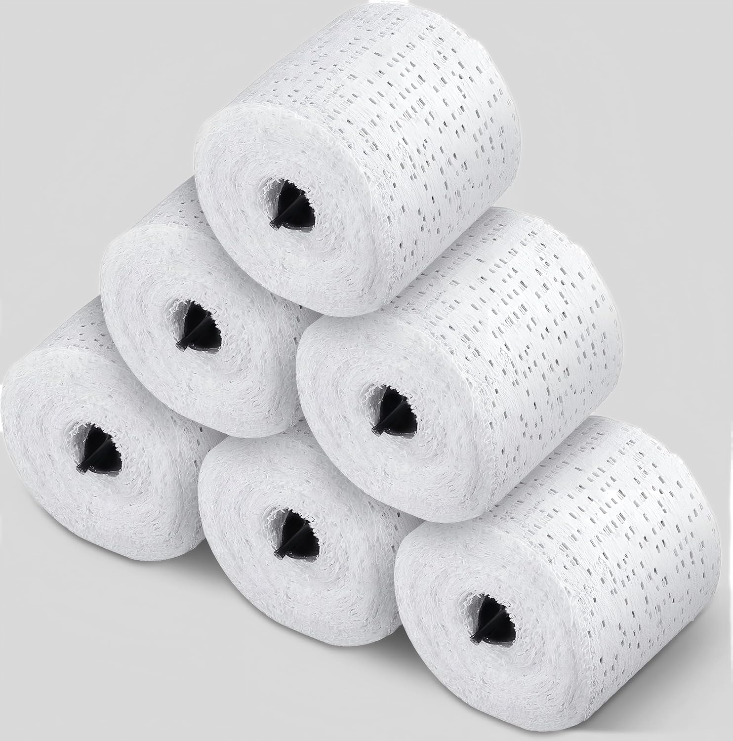 Plaster Bandages, 6 Rolls of 106 Inches, 2 Inch Width, Breathable Gauze Strips for DIY Crafts, Belly Cast, Body Molds, Mask Making, Scenery Art image number 2