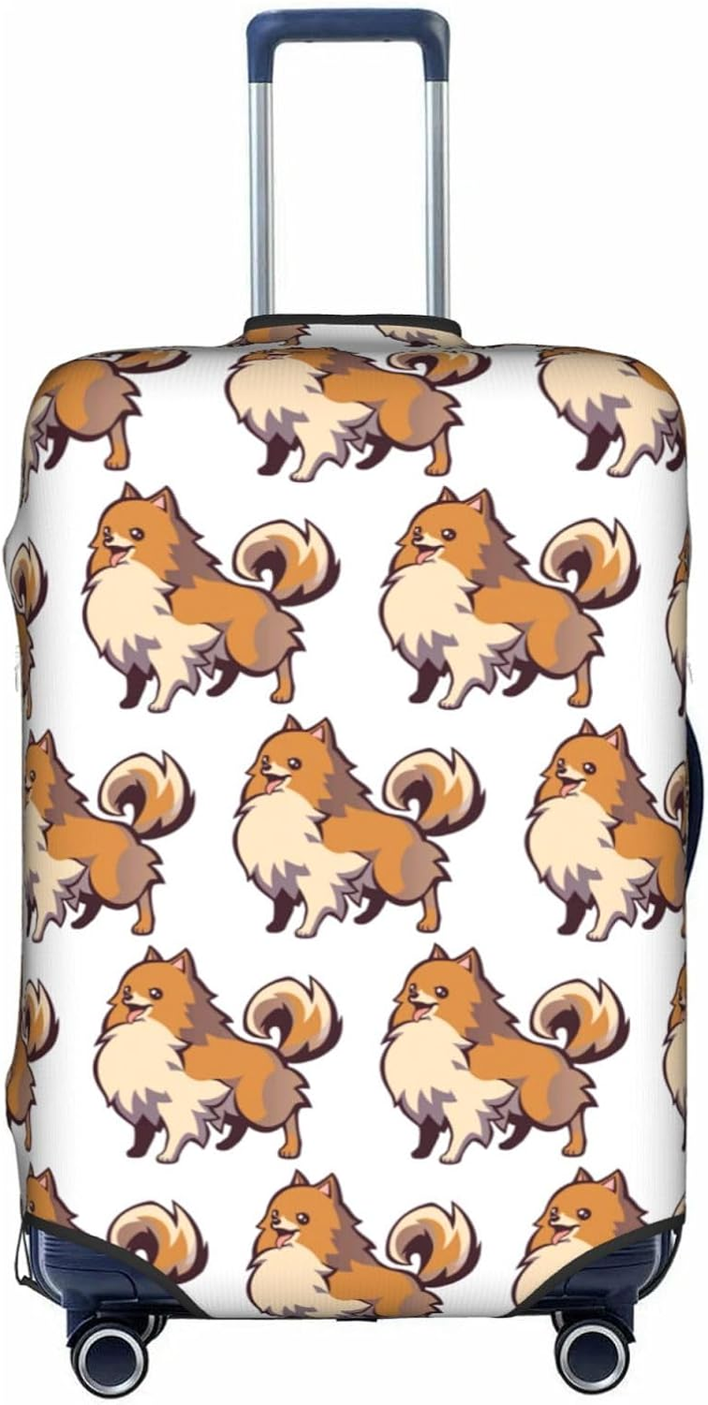 Pulaif Yellow Sunflowers Travel Box Protective Cover,Travel Luggage Cover,Suitcase Protector Fits 18-32 In,Suitcase Cover, Christmas Bells, Small